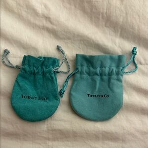 Tiffany & Co. Teal Drawstring Pouches